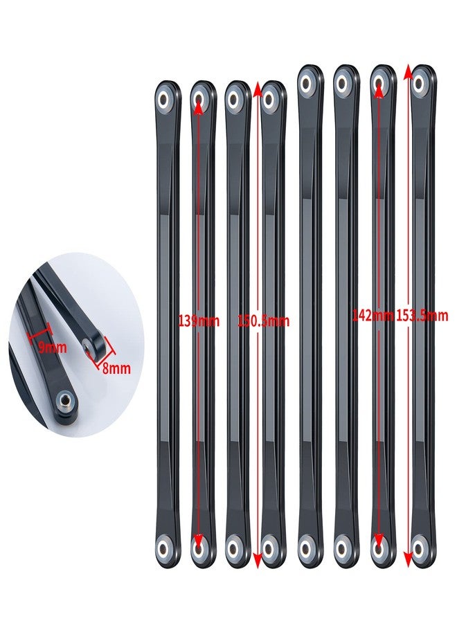 JGGZONE 8pcs Aluminum Alloy Chassis Linkage Rod Set Upper & Lower Suspension Links for 1/8 LOSI LMT RC Crawler Car Pull Rod Link Linkage Tie Rod Kit Upgrade Parts Accessories - Image 2